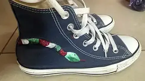 Navy high-top canvas sneakers Converse