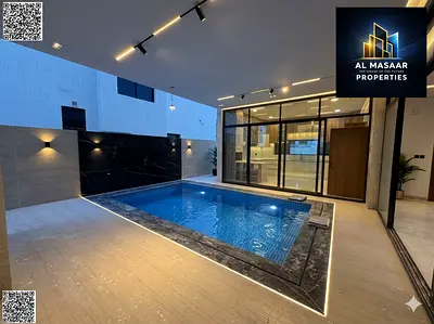 فيلا تشطيب راقي مع مسبح شامل رسوم التسجيل والتمليك وكهرباء ومياه ومكيفات تملك حر لجميع الجنسيات