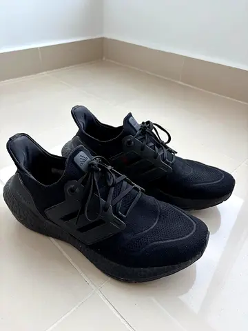 Adidas Black Ultraboost shoes