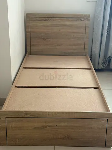 Single Wooden Bed Frame with Headboard (disassembled panels)