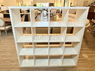 White 5x4 Cube Shelf Unit – Room Divider/Storage