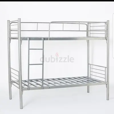 Brand New Bunk Bed Heavy Duty Silver Colour With 2 Medical Mattress