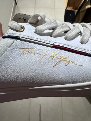 Tommy Hilfiger white leather sneakers - used, size 39