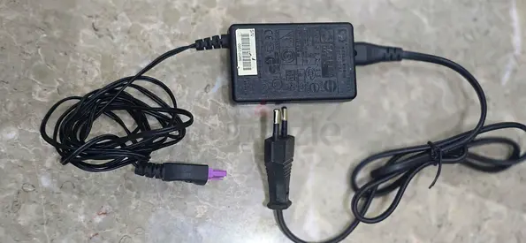 Compact AC Adapter / Charger with Purple Barrel Connector