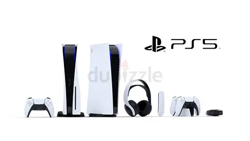 PlayStation 5 Disc. with 3 Controllers  Wireless Headset  and Media Remote and DualSense Charging