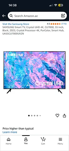 Samsung 55” TV (Smart TV, 4K)