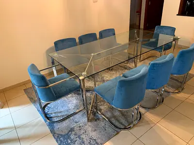 Home centre daning table with 8 chairs