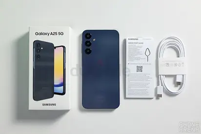 Samsung Galaxy A25 5G with Box and Charging cable— Navy Blue, Like New
