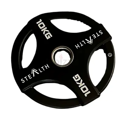 Stealth Olympic Weight Plates – Rubber-Coated Grip Plates (2.5kg to 20kg)