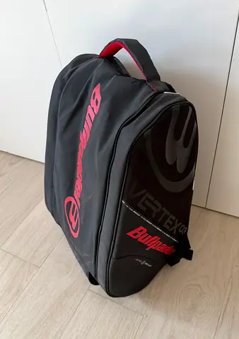Padel racket bag, Bullpadel Vertex brand, black/red color, excellent condition!