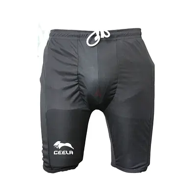 Mens Black Athletic Swim/Training Shorts with Drawstring - Size L