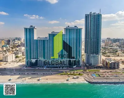 “Morning views, evening vibes 🌅 2BHK in Corniche Tower, Ajman”