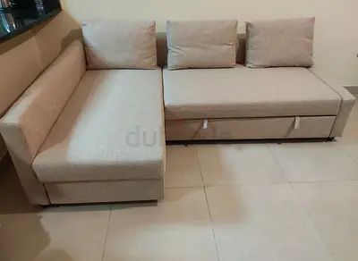 Ikea L Shape Sofa cum bed with big storage in L
