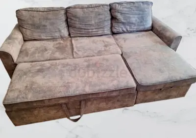 3-Seater L-Shaped Sofa with Chaise - Comfortable, Good Condition