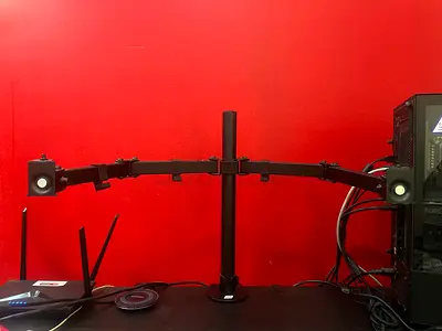 Dual Monitor Stand, Adjustable Monitor Mount for 13–32 Inch Screens