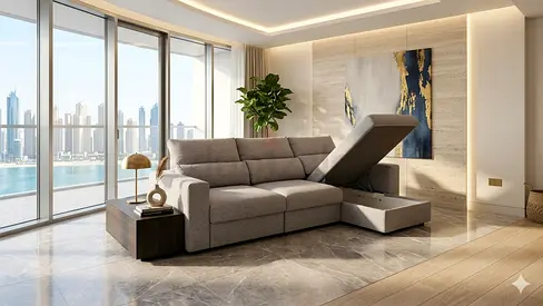 Ikea eskilstuna L shape sofa under storage