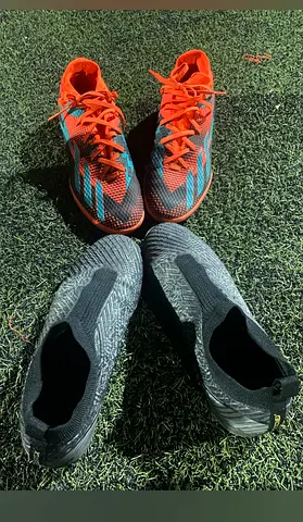 Shoes for sale 350 AED. Orange size 42 / Grey size 38