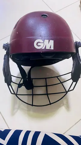 GM Cricket Helmet with Face Guard - Used, Good Condition