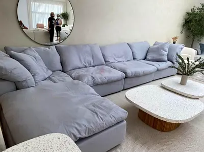 15k aed New cost loom collection modular feather filled sofa with footstool