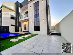 Great opportunity to own a classic-style column villa with a private pool in Al Zahia