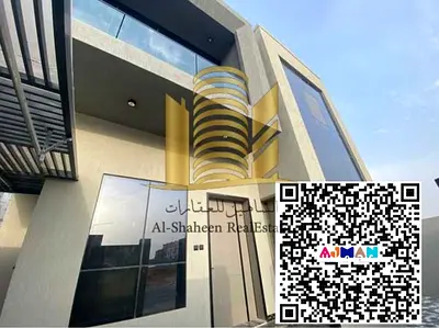 🔔Villa for sale in Ajman🔔 Al Zahiyah area, near Mohammed Bin Zayed Road. First occupancy. 🔥 Super deluxe finishing. 🏮Decorations. 4 master bedroom
