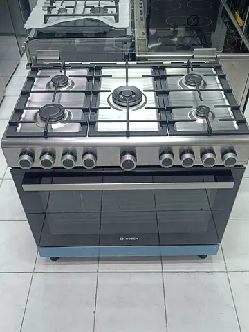 Bosch Brand Latest New Model 5 Burner Full Gas Cooker Size 90 by 60cm