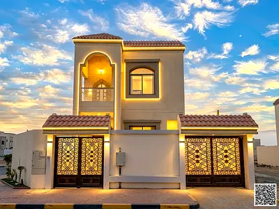 Villa for sale in Ajman | Al Helio 1 area | 4 bedrooms, maid's room and central air conditioning | Freehold ownership for all nationalities | Price in