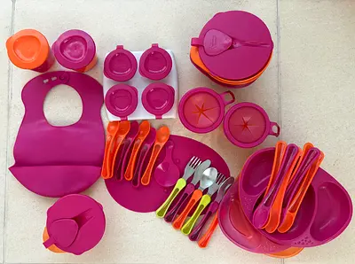 Tommee Tippee Full Set Baby Weaning Dishes and Utensils 46 pcs