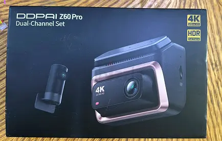 DDPAI 4K Dash Cam Z60Pro for Cars Front and Rear, 2160P+1080P Dual STARVIS