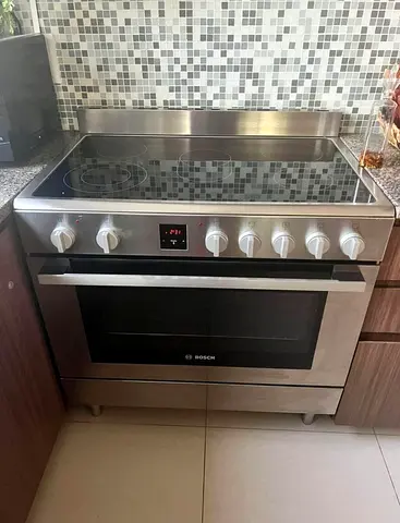 Bosch 5 burners full electric digital cooking range latest version 90cm