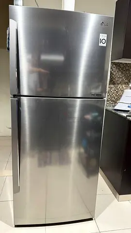 LG double door Stainless Steel Top Freezer Refrigerator - Good Condition
