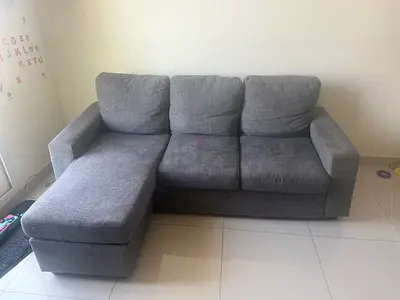 PAN HOME 3 Seater L Shaped SOFA + Lulu King Mattress for Sale