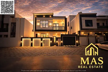 🏡 فيلا فاخرة للبيع في الحليو 2 – عجمان | أرضي + طابقين | 5 غرف ماستر | تشطيب راقٍ | شامل الرسوم