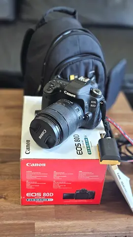 Canon 80D DSLR with 18-55mm f/3.5-5.6 kit lens