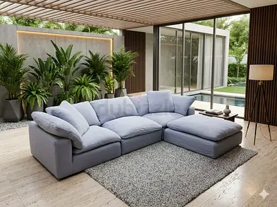 Marina Home Luscious Original Feather Filled Sofa Gray Good condition