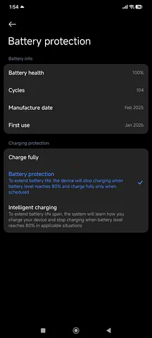 Xiaomi phone — Excellent battery health, lightly used (bought Feb 2025)
