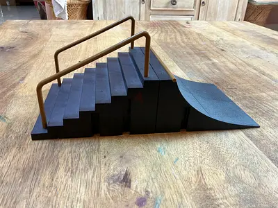 Mini Skate Park Ramp Set with Rails and Stairs (Fingerboard) - Good Condition