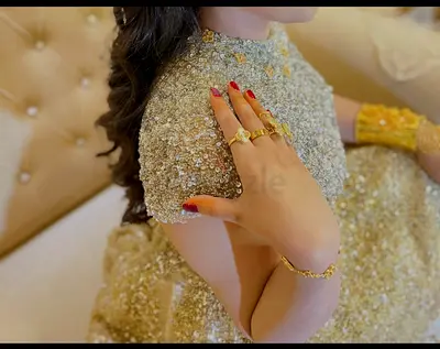 Gold Sequined Womens Evening Dress — Size Unknown, Excellent Condition