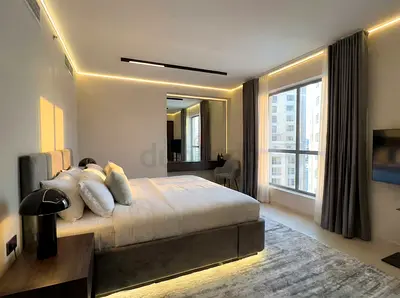 Modern Master Bedroom Set with Upholstered Bed and Nightstands