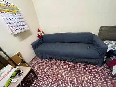 Gray 3-Seater Sofa with Removable Cover — Good Condition