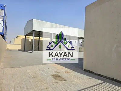 🏭 حوطه 15,000 قدم على شارع رئيسي، كهرباء 100 كيلو، سكن عمال، شبرة مفتوحة، جاهز للاستخدام
