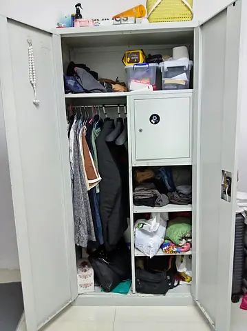 White Metal Wardrobe / Storage Cabinet - Good Condition
