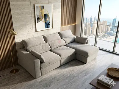 Ikea eskilstuna L shape sofa under storage