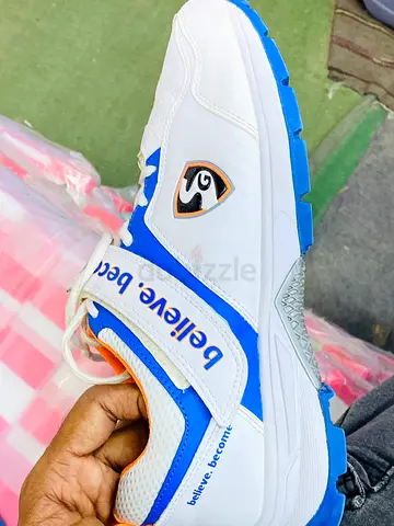 White  Blue Believe Sports Shoes — Size Unknown, Lightly Used