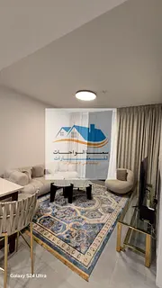 Sharjah, Al Khan, Maryam Island, one-bedroom apartment with a large balcony and open view directly o