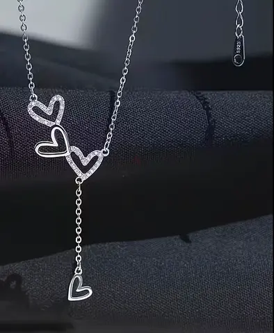 Silver necklace 925 heart shape brand new