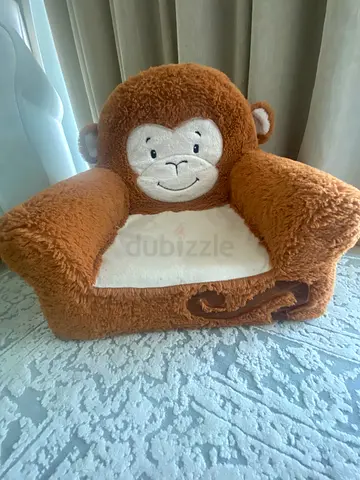 Kids plush monkey seat