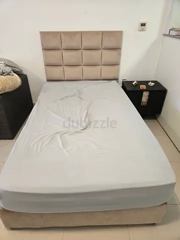 Single Bed with Spring Mattress