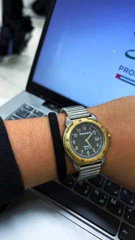 Vintage Timberland Mens Analog Watch with Stretch Metal Band