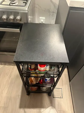 Compact Kitchen Trolley/Cart with Storage Shelves